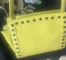 Bolsa tiracolo de couro cravejada amarela divertida Bongo, usado comprar usado  Enviando para Brazil