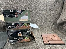 (Box of 18) ZomeTek Bamboo Composite Deck Patio Tile Copper 12" x 12" for sale  Shipping to South Africa