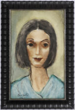 Boris Deutsch (1892-1978) "Retrato feminino", aquarela grande, década de 1960/70 comprar usado  Enviando para Brazil