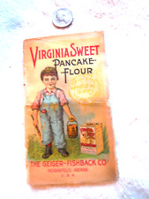 1910's recipe folder "VIRGINIA SWEET PANCAKE FLOUR" Geiger-Fishback Indianapolis for sale  Shipping to South Africa