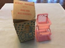 Silla alta y silla de alimentación de juguete de colección década de 1960, caja original segunda mano  Embacar hacia Argentina