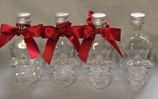 4 - Mini frascos vazios de 50 ml com cabeça de cristal vodka com tampa de rosca vidro transparente caveira, usado comprar usado  Enviando para Brazil