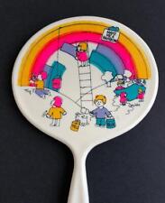Espelho de mão vintage tamanho infantil Make Me A Rainbow 8 1/2" branco colecionável, usado comprar usado  Enviando para Brazil