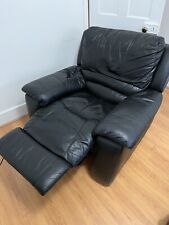 Black leather armchair for sale  MAIDSTONE