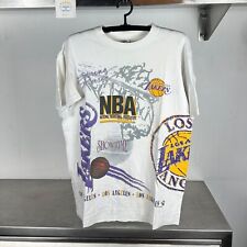 Camiseta Vintage Anos 90 LA Lakers AOP NBA Wrap Around Salem Grande Ponto Único comprar usado  Enviando para Brazil