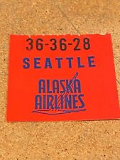 Usado, Talón de cheque de equipaje vintage de Alaska Airlines década de 1960 *buen estado* (DTA) segunda mano  Embacar hacia Argentina
