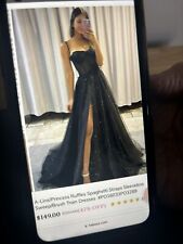 HEBEOS Black Prom Dress Size 6 - Worn Once for sale  Shipping to South Africa