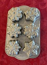 Usado, Sartén para copos de nieve Nordic Ware pastel cupcake molde para hornear invierno vacaciones 6 diseños segunda mano  Embacar hacia Argentina