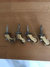 Set brass casters for sale  BRAINTREE