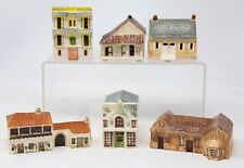 6 Vintage Keller Charles Philadelphia Ceramic Miniature Houses Made in England for sale  Shipping to South Africa
