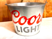 Balde de gelo Coors Light Beer Mountain logotipo 5 quartos metal - Novo estoque antigo comprar usado  Enviando para Brazil