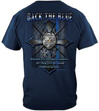 Camiseta Back The Blue Cross and Indge Matthew 5:9 Blessed Are The Peacemakers segunda mano  Embacar hacia Argentina