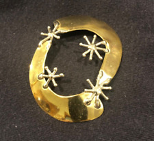 Used, Joseph Boris Brass Brooch Pin Signed Dated 3/93 Starburst Modern Vintage for sale  Shipping to South Africa