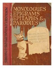 Hartman monologues epigrams for sale  UK