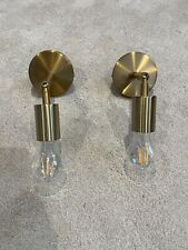 Pair brushed brass for sale  WEYMOUTH