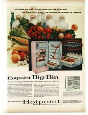 Usado, 1956 Hotpoint Big Bin Geladeira Rosa Vintage Impressão Anúncio comprar usado  Enviando para Brazil