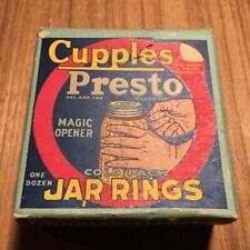 Antique Box of PRESTO JAR RINGS for Canning, All Twelve Inside, Unused~ Vintage for sale  Shipping to South Africa