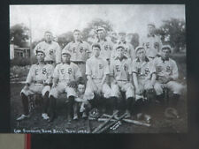 Antiguo 1909 East Schodack Equipo de Béisbol Nueva York Linterna Vidrio Deslizador Jugadores Aficionados segunda mano  Embacar hacia Argentina