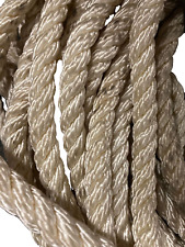44 Metres x 14mm White Nylon 3 Strand Rope, Mooring, Anchor - shop soiled, used for sale  Shipping to South Africa