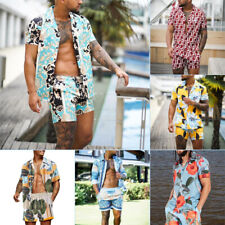 Conjunto de 2 peças de estampa masculina manga curta camisetas e shorts roupa de praia comprar usado  Enviando para Brazil
