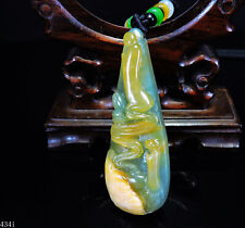 100% Natural Hand-carved Jade Pendant Jadeite Necklace Pray to Buddha G434i for sale  Shipping to South Africa