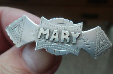 Vintage Sterling Silver Name Brooch - Hallmarked Birmingham 1914 - MARY, used for sale  Shipping to South Africa