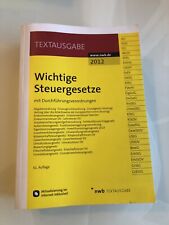 Wichtige steuergesetze 2012 gebraucht kaufen  Eitorf