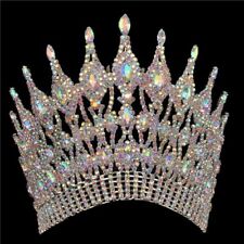 12 cm de altura Tiara de cristal AB Corona Boda Novia Reina Princesa Baile de graduación Ajustable segunda mano  Embacar hacia Mexico