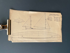 Used, SMALL YACHT TECHNICAL DRAWING Vintage 1922 for sale  Shipping to South Africa