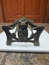 antique holder book brass owl for sale  Las Cruces