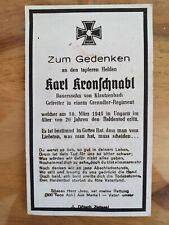 Sterbebild WK 2/Death Card WW2: Soldat, gef. 10.3.1945 Ungarn/Szekesfehervar gebraucht kaufen  Deutschland