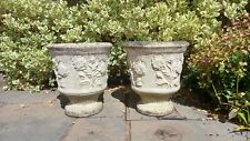 Used, pair of large stone/concrete plant pots for sale  MINEHEAD