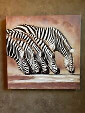 Textured canvas zebra for sale  Spring