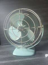 Ventilador de mesa vintage General Electric GE 14" azul-petróleo F11A103 FUNCIONA MCM comprar usado  Enviando para Brazil