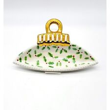 Moderno plato de cerámica acebo y oro para Navidad como nuevo/oliva/caramelo sin marca segunda mano  Embacar hacia Argentina