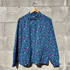 Blusa Vintage Country Sophisticates com Botões Padrão Floral Tamanho 16, usado comprar usado  Enviando para Brazil