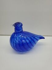 iittala Signed Glass  Oiva Toikka Blue Bird for sale  Shipping to South Africa