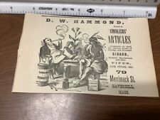 Original removido 1869 anúncio: D W Hammond ARTIGOS DE FUMANTES com índio/porco nas costas comprar usado  Enviando para Brazil