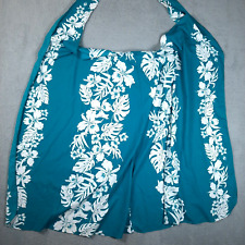 Vestido havaiano Helena's feminino tamanho único verde floral sarongue envoltório algodão feito nos EUA comprar usado  Enviando para Brazil