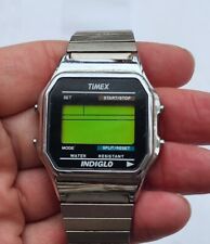 RARO Vintage Timex Relógio Digital Masculino Relógio de Pulso Cronógrafo Temporizador de Alarme VEJA  comprar usado  Enviando para Brazil