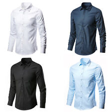 Camiseta para hombre Color Liso Prendas para el torso Camisas regulares Mangas largas Camisa de vestir Oficina Básica, usado segunda mano  Embacar hacia Argentina