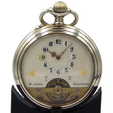 Reloj Bolsillo Suizo Vintage HEBDOMAS, 8 Días, Caja Acero, usado segunda mano  Argentina 