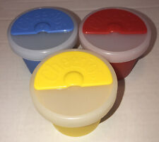 3 Cheerios Plastic Round Cereal Snack Containers 3” EUC! for sale  Reading