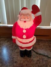 Used, 12 Inch Vintage 1950s 1960s Flatback Waving Santa Blow Mold Tree Topper for sale  Waverly