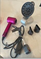 Dyson Supersonic Hair Dryer with 3 Attachments and Stand- Fuchsia, used for sale  Houston