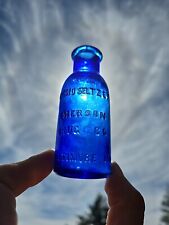 Used, Pretty Old Blue Baltimore Bottle☆Dark Cobalt Antique Bromo Seltzer Maryland ! for sale  Shipping to South Africa