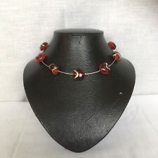 Necklace red silver for sale  EXMOUTH