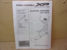 Proform XP strideclimber 600 elliptical User Manual for sale  Shipping to South Africa