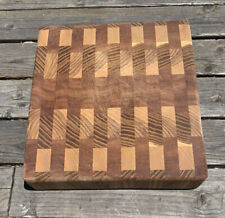BEAUTIFUL END GRAIN CUTTING BOARD MADE IN VERMONT 11x11x3 BUTCHER'S BLOCK THICK for sale  Shipping to South Africa
