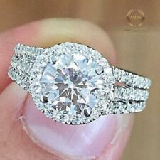 Moissanite halo engagement for sale  Jamaica